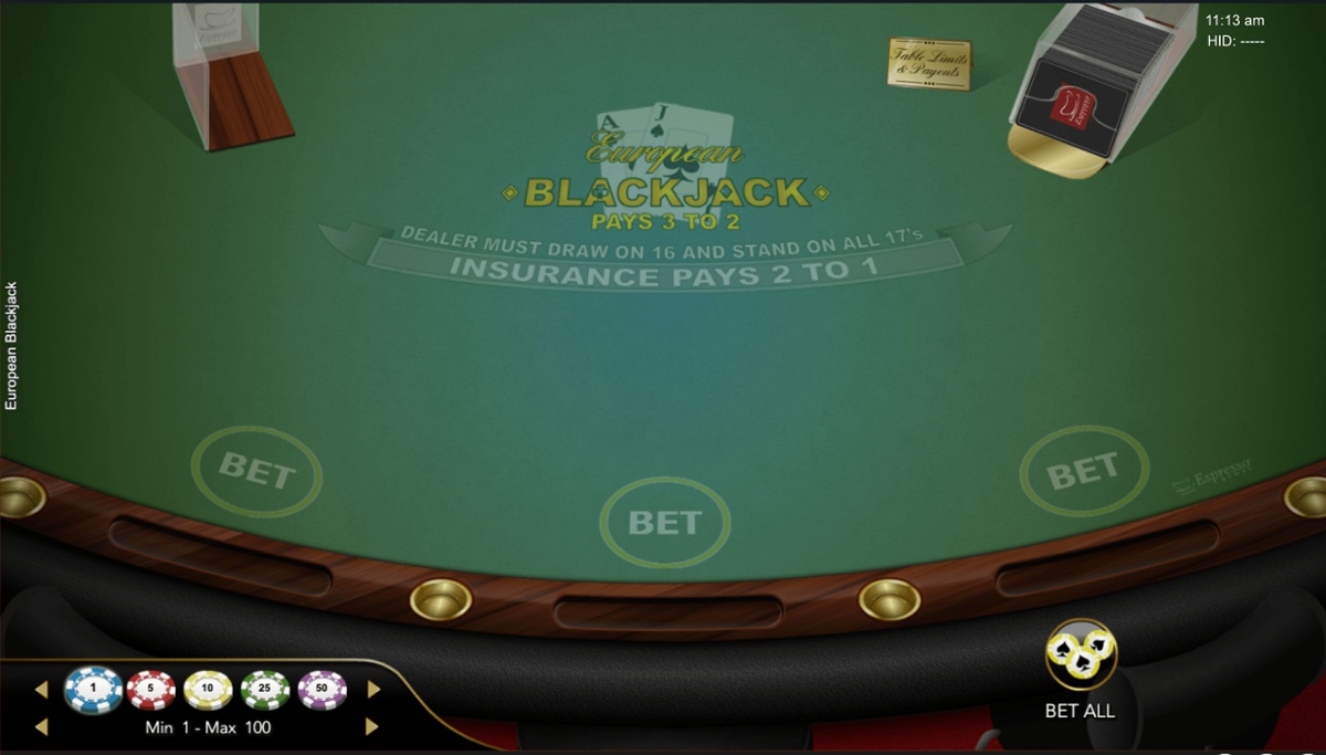 European blackjack mobile casino games
